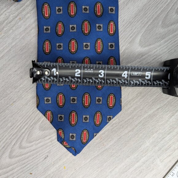 Land's End Blue & Red 100% Silk Men's Neck Tie - Picture 7 of 7